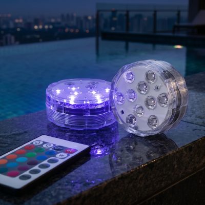 Submersible LED Lights with Remote Control, 16 Colors Changing Waterproof