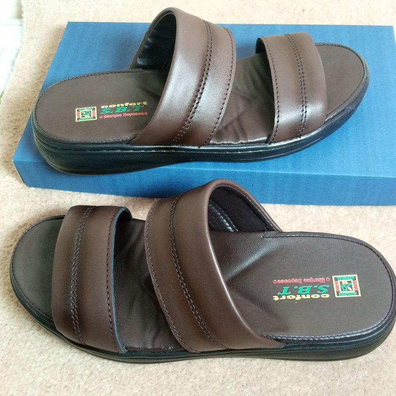 Sandale medical cuir noir model 029